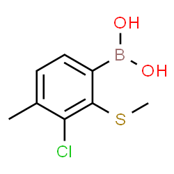3-Chloro-4-methyl-2-(methylthio)phenylboronic acid Structure
