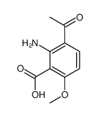 3-乙酰基-2-氨基-6-甲氧基苯甲酸结构式