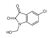 5-chloro-1-(hydroxymethyl)indole-2,3-dione Structure