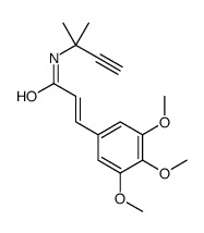 (E)-N-(2-methylbut-3-yn-2-yl)-3-(3,4,5-trimethoxyphenyl)prop-2-enamide Structure