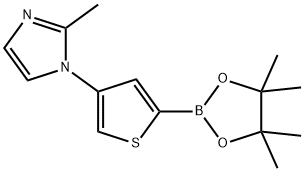 4-(2-Methylimidazol-1-yl)thiophene-2-boronic acid pinacol ester结构式