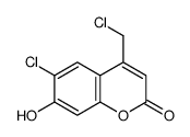6-氯-4-(氯甲基)-7-羟基-2H-色烯-2-酮结构式