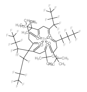 Thorium,tetrakis(6,6,7,7,8,8,8-heptafluoro-2,2-dimethyl-3,5-octanedionato-O,O')- (9CI) structure