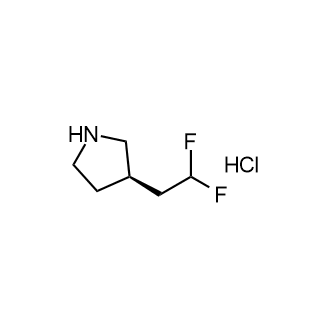 (3R)-(2,2-Difluoroethyl)pyrrolidinehydrochloride Structure