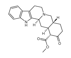 17-Oxoyohimban-16α-carboxylic acid methyl ester结构式