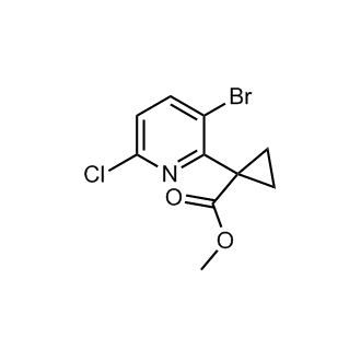 1-(3-溴-6-氯吡啶-2-基)环丙烷-1-羧酸甲酯结构式