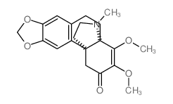 Hasubanan-7-one,5,6-didehydro-4,6-dimethoxy-17-methyl-2,3-[methylenebis(oxy)]- Structure
