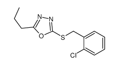 2-[(2-chlorophenyl)methylsulfanyl]-5-propyl-1,3,4-oxadiazole结构式