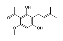1-[2,4-Dihydroxy-6-methoxy-3-(3-methyl-2-butenyl)phenyl]ethanone Structure