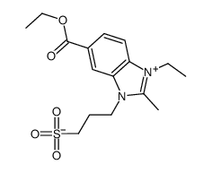 3-[6-(乙氧基羰基)-3-乙基-2-甲基-3H-苯并咪唑]丙烷-1-硫酸盐结构式