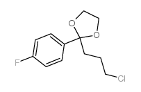2-(3-氯丙基)-2-(4-氟苯基)-1,3-二氧戊烷结构式
