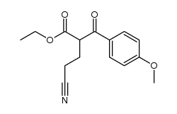 ethyl 4-cyano-2-(4-methoxybenzoyl)butanoate Structure