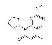 8-环戊基-5-甲基-2-甲基磺酰基-8H-吡啶并[2,3-d]嘧啶-7-酮结构式