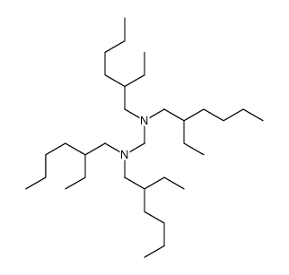 N,N,N',N'-tetrakis(2-ethylhexyl)methanediamine Structure
