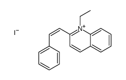 1-ethyl-2-(2-phenylethenyl)quinolin-1-ium,iodide结构式