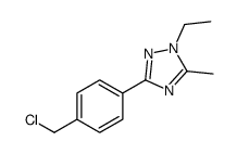 3-[4-(chloromethyl)phenyl]-1-ethyl-5-methyl-1,2,4-triazole Structure