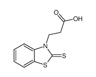 3-(3-benzothiazolinyl-2-thiono) propionic acid Structure