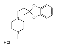 4-Methyl-1-[2-(2-methyl-1,3-benzodioxol-2-yl)ethyl]piperazin-1-iu m chloride Structure