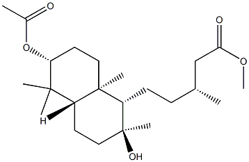 (1S,4aβ,βR)-6α-(Acetyloxy)decahydro-2β-hydroxy-2,5,5,8aα,β-pentamethyl-1-naphthalenepentanoic acid methyl ester structure