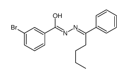 3-bromo-N-[(Z)-1-phenylpentylideneamino]benzamide Structure