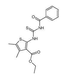 ethyl 4,5-dimethyl-2-(3-benzoylthioureido)-3-thiophenecarboxylate结构式