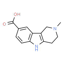 2-甲基-2,3,4,5-四氢-1H-吡啶并[4,3-B]吲哚-8-羧酸结构式