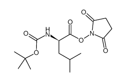 Boc-D-亮氨酸N-羟基琥珀酰亚胺脂结构式