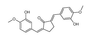 2,5-bis[(3-hydroxy-4-methoxyphenyl)methylidene]cyclopentan-1-one结构式