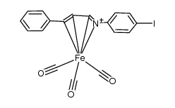 [Fe(CO)3(η-PhCH=CH-CH=N-C6H4Il-4)] Structure