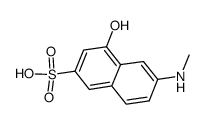 4-hydroxy-6-methylamino-2-naphthalene sulfonic acid Structure
