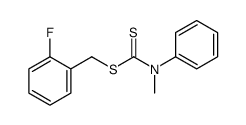 (2-fluorophenyl)methyl N-methyl-N-phenylcarbamodithioate Structure