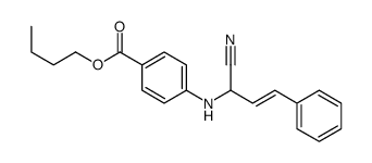 butyl 4-[(1-cyano-3-phenylprop-2-enyl)amino]benzoate Structure