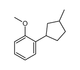1-methoxy-2-(3-methylcyclopentyl)benzene Structure