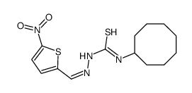 1-cyclooctyl-3-[(5-nitrothiophen-2-yl)methylideneamino]thiourea结构式