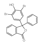 3-(3,5-dibromo-4-hydroxy-phenyl)-3-phenyl-isobenzofuran-1-one structure