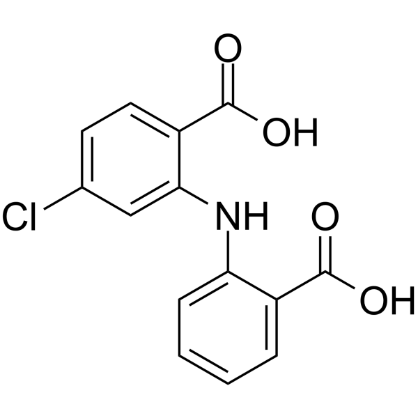 2-((2-羧基苯基)氨基)-4-氯苯甲酸结构式