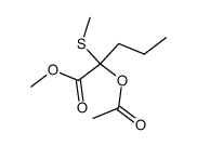 2-Acetyloxy-2-(methylthio)pentanoic acid methyl ester Structure