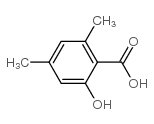 2-羟基-4,6-二甲基苯甲酸结构式