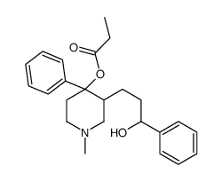 1-Methyl-3-(3-hydroxy-3-phenylpropyl)-4-phenyl-4-(propanoyloxy)piperidine Structure