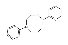 丙-2-醇与6-苯基-2-(吡啶-2-基)-1,3,6,2-二恶唑硼烷(1：1)的化合物结构式