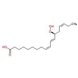 13(s)-氢过氧基-(9z,11e,15z)-十八三烯酸结构式