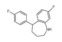 8-fluoro-5-(4-fluorophenyl)-2,3,4,5-tetrahydro-1H-1-benzazepine Structure