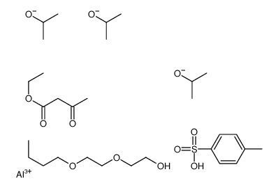 aluminum,2-(2-butoxyethoxy)ethanol,ethyl 3-oxobutanoate,4-methylbenzenesulfonic acid,propan-2-olate Structure