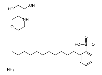 azane,2-dodecylbenzenesulfonic acid,ethane-1,2-diol,morpholine Structure