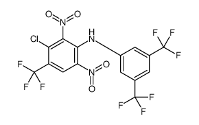 N-[3,5-bis(trifluoromethyl)phenyl]-3-chloro-2,6-dinitro-4-(trifluoromethyl)aniline Structure