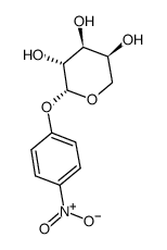 4-硝基苯基-β-l-阿拉伯吡喃糖苷结构式