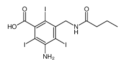 3-amino-5-(butyramidomethyl)-2,4,6-triiodobenzoic acid Structure