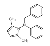 N-benzyl-2,5-dimethyl-N-phenyl-pyrrol-1-amine Structure