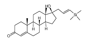 17β-hydroxy-17α-(trimethylsilylprop-2-enyl)androst-4-en-3-one Structure