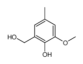 2-(hydroxymethyl)-6-methoxy-4-methylphenol结构式